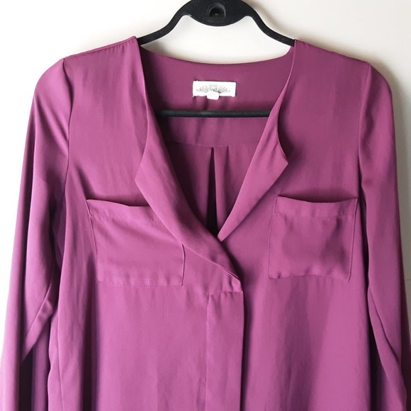 🌞 Hippie Rose V-neck Pull-over Blouse | Burgundy, Size XS - Picture 2 of 12